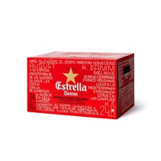 Caja de 24 unidades cerveza Estrella Damm botella 330 cc ($990 c/u)