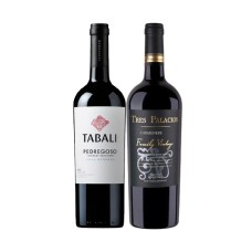 Pack 6 botellas Tabali Gran Reserva Cabernet Sauvignon + 6 Tres Palacios Family Vintage Carmenere ($4.990 c/u) (t)